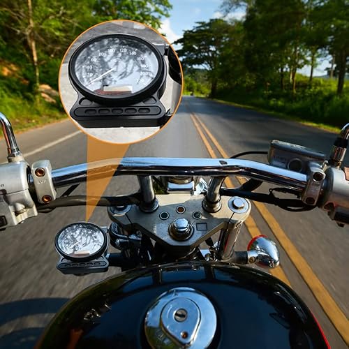 Miniatura 2 de Soporte de reubicación del velocímetro, soporte de montaje lateral del odómetro de aluminio CNC de 1.535 in, soporte de montaje del velocímetro para