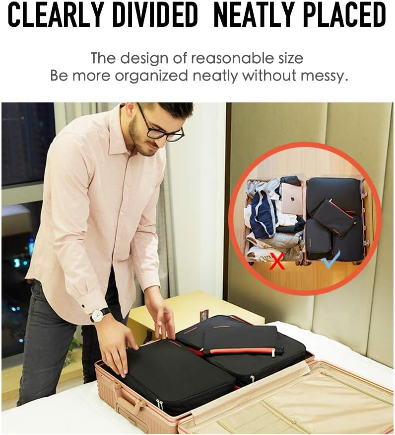 Bee Nesting BeeNesting Waterproof Compression Packing Cubes 5/6/8 sets, Large Travel Packing organizers for Carry on Luggage, 2 Sides Expandable Storage Bags