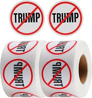1000PCS Anti FDT Donnald Stickers Roll - 2025 Funny American Not My President Against Flag Vinyl Self-Adhesive Label Decals - Easy Stick Removeable for Window Tumblers Bumper Teens