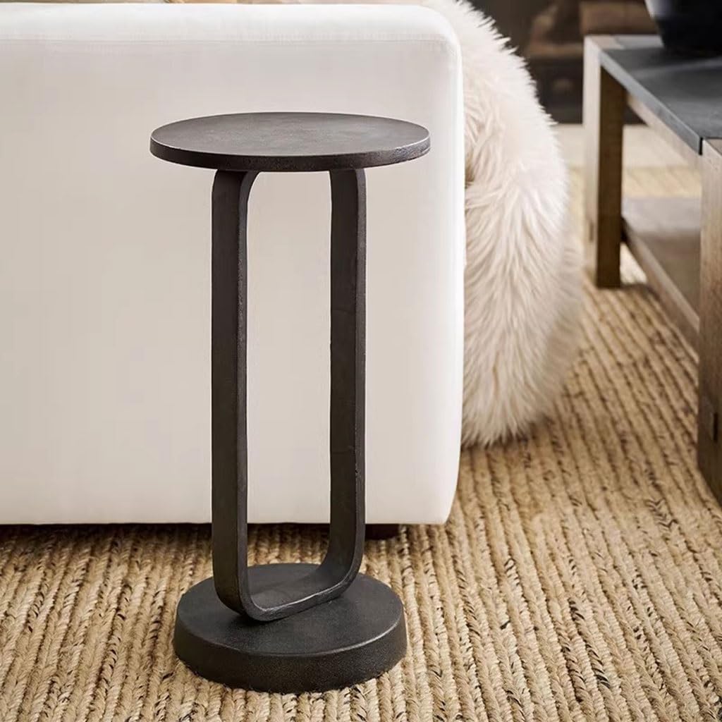 Side Table Creative Round Art Small Side Table Simple Balcony Bedroom Bedside End Tables