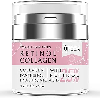Retinol Face Moisturizer with Collagen & Hyaluronic Acid - Instant Face Tightening Cream, Neck Cream for Tightening and Firming, Anti Aging Face Cream for Women and Men, 50ml