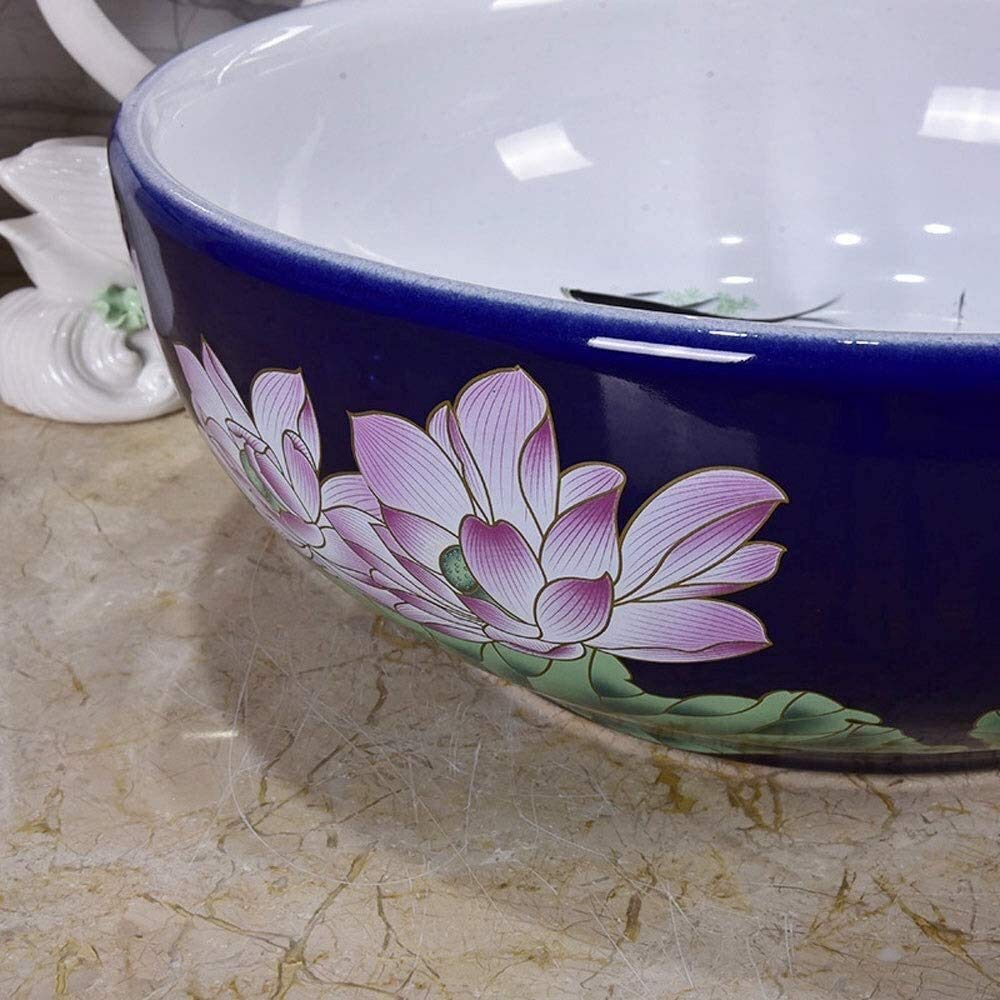 台の上の鉢  アメリカ  洗面器  陶磁器  芸術 Amazon.co.jp: 大型 洗面ボウル 陶器製 洗面ボール カウンター