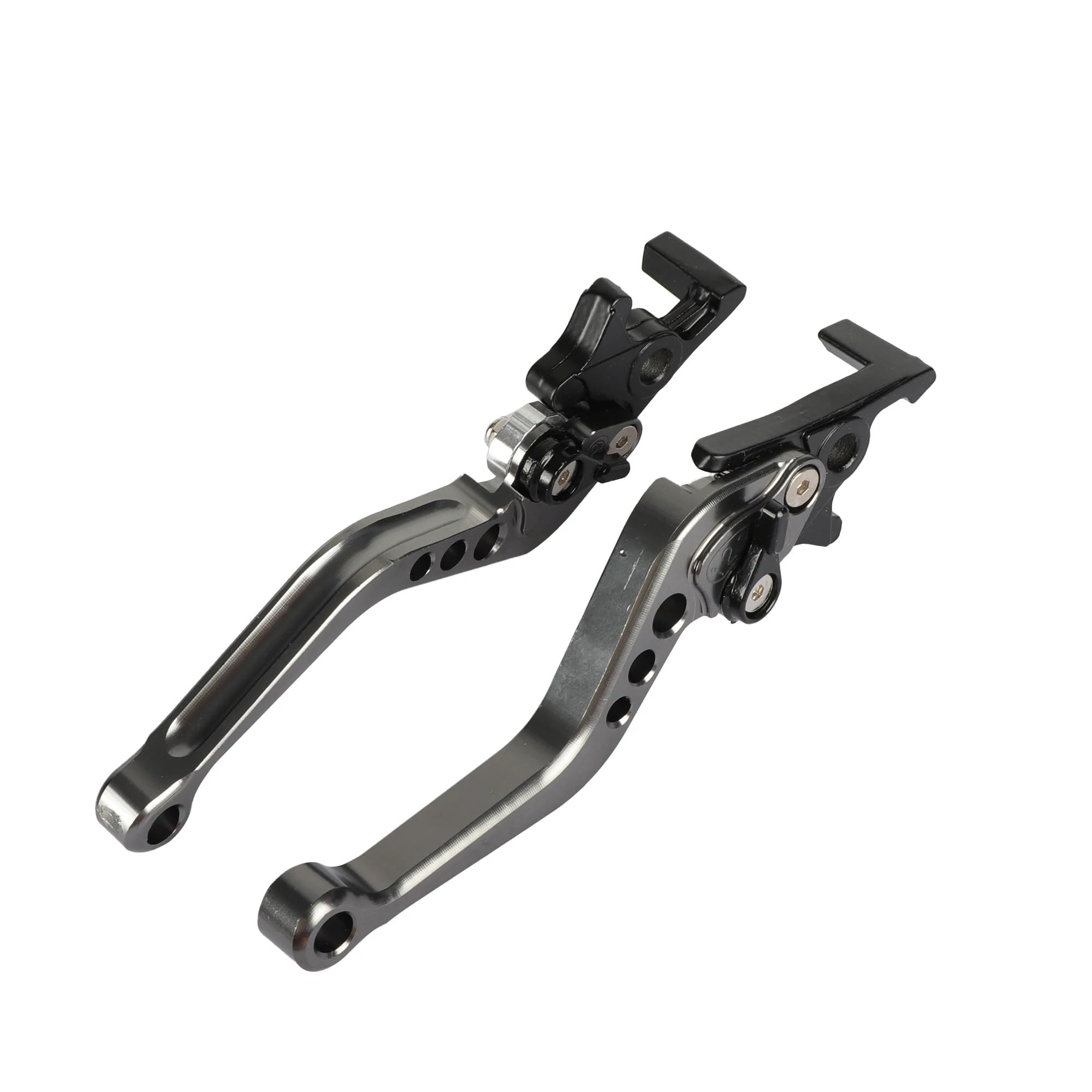 Gjihkwgz Titanium Motorcycle Brake Clutch Lever 125 Motorcycle Levers Brake Lever Brake Handle 1 Pair Universal Dual Disc Aluminum Clutch Brake Lever(Titanium)