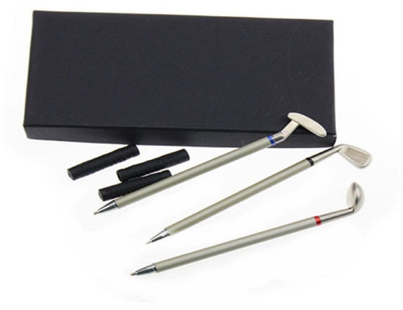 Golf Penne Regalo Set/Mazza da Golf Penna a Sfera in Scatola Regalo Nero/Golf Regalo