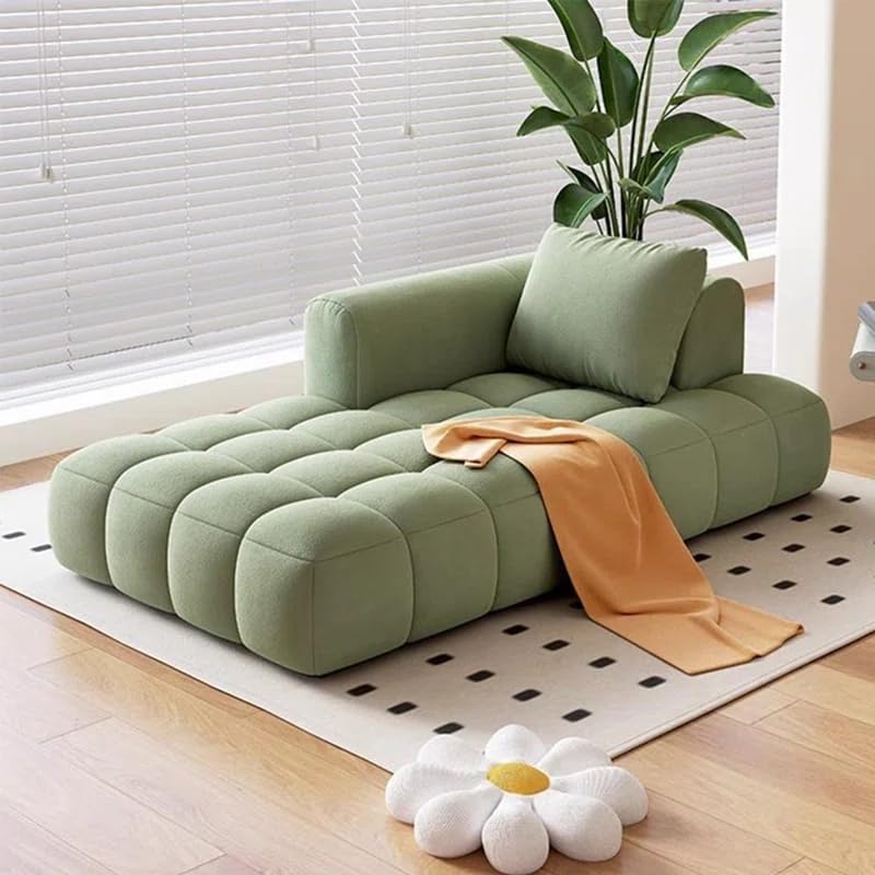 Image of LEGACY OF COMFORT Azure Solid Wood Frame Indoor Chaise Lounges Upholstered Chaise Lounge for Living Room (Right Hand Side, Green)