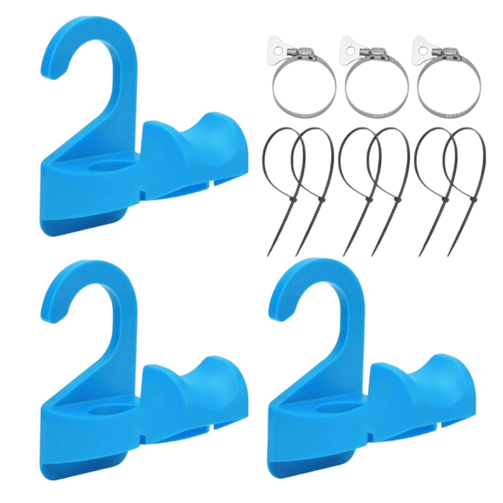 Pool Pipe Holders - 3-Pack, Swimming Pool Pipe Supports with Hose Clamps | Swimming Pools Accessories for Indoor, Outdoor, Garden, Farm, Beach, Party
