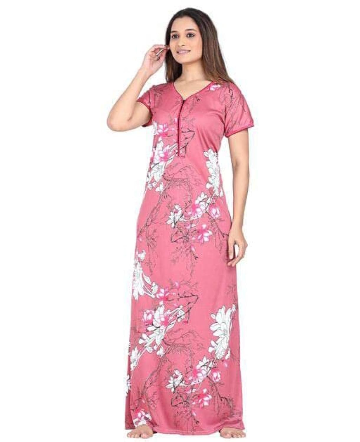 Women Satin Maxi Nighty Gown