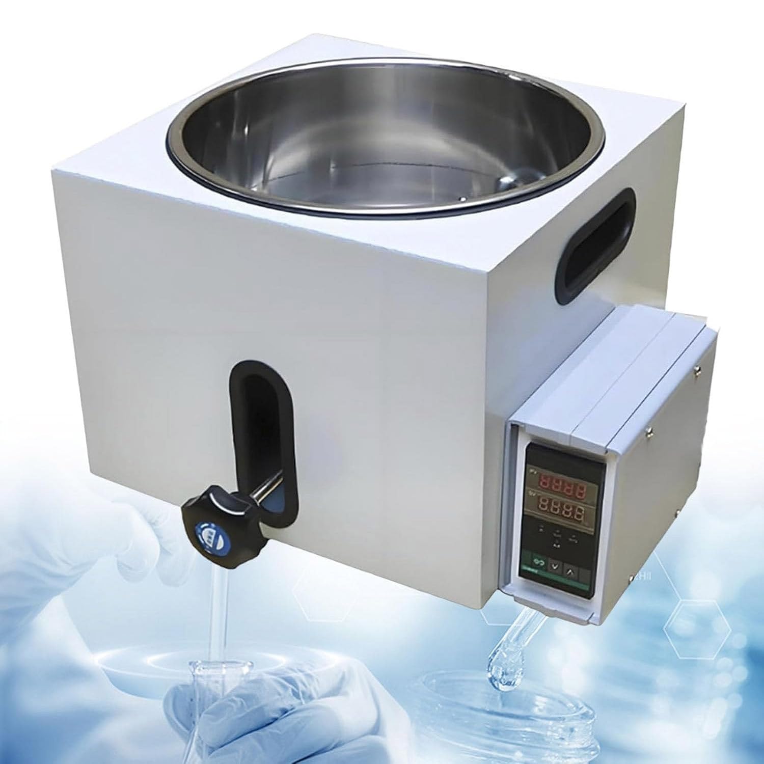 Digitales Thermostat-Wasserbad, Laboröl- und Wasserbad, Hebe-Heizgerät mit Edelstahlauskleidung, RT 250 ℃, ± 1 ℃ Genauigkeit, 1 ℃ Auflösung