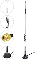 Vista 5 de Bingfu Antena macho MIMO SMA de base magnética 4G LTE 7dBi (2 unidades) compatible con enrutador CPE inalámbrico 4G LTE Hotspot Cellular Gateway