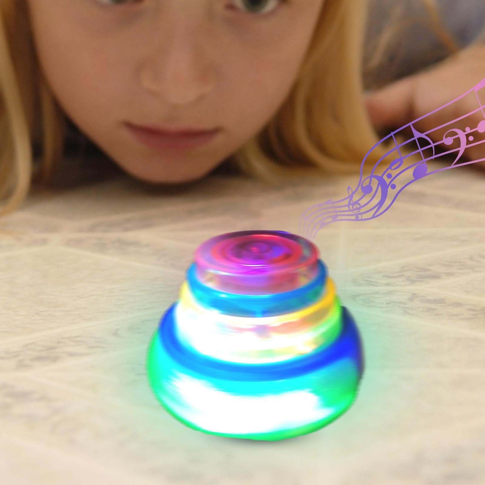 Top Light Toy - LED Light Up spinningg Top, Electric spinningg Top, farbenfrohes blinkendes spinningg -Top, Kinder -LED -Lichtspielzeug, Partybevorzugungen für jungenn und Mädchen geeignet