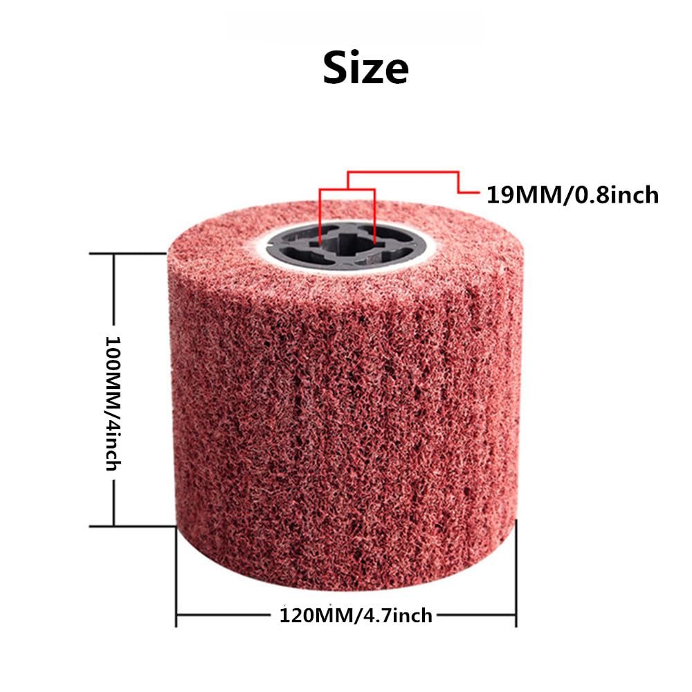 CSD Disques abrasifs ronds, 120 x 100 mm, pour acier inoxydable, cuivre, finition satinée et traitement de surface métallique, brosse pour polisseuse pour brunissage