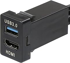 USB Input Port & HDMI Input Port USB 3.0 & HDMI 2.0 Transmission Port Audio Relay Audio Parts Switch Hole Panel for TOYOTA Toyota (Latest Upgrade)