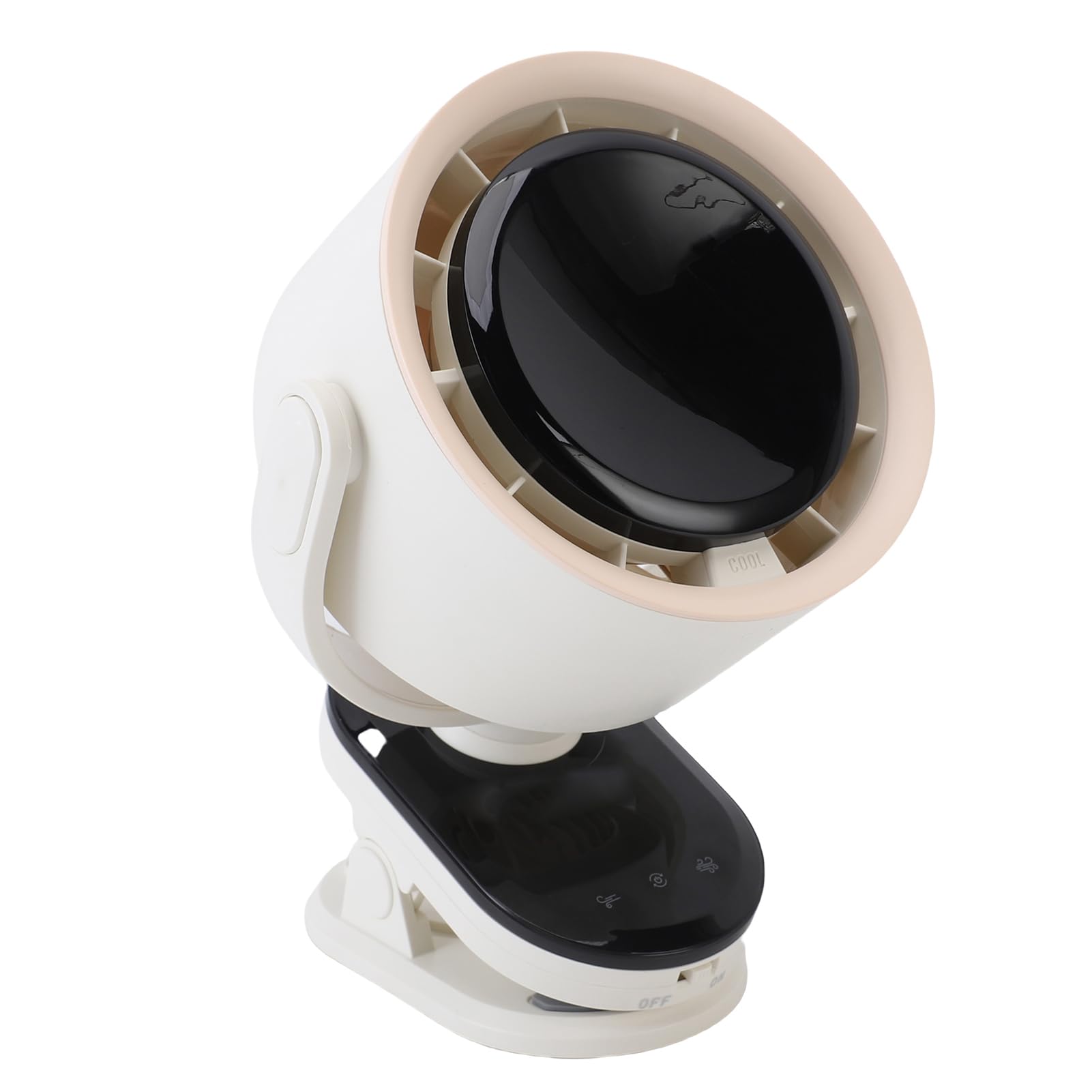 Ventilatore a Clip, 100 velocità Silenzioso 35dB Ventilatore da Tavolo Regolabile Portatile a Batteria Ricaricabile con Display LED Oscillazione di 90 Gradi per Casa, Ufficio, Campeggio,