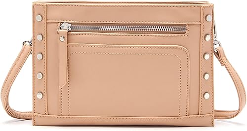 ACUARIO Bolso bandolera pequeño para mujer, de piel sintética, para teléfono celular, cartera y bolsos