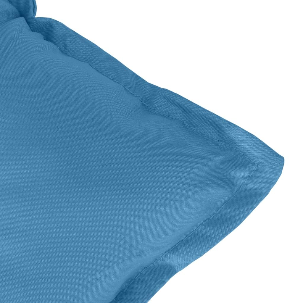 Confezione da 6 cuscini per sedia a schienale basso, 100 x 50 cm, blu melange | Set di 6 morbidi cuscini per sedie da giardino su terrazza, balcone o sala da pranzo, con pratici laccetti.
