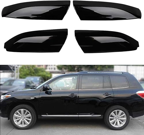 Miniatura 4 de ECCPP Fundas de repuesto para rieles laterales de techo color negro para Toyota Highlander 2.7L 2009-2013, para Toyota Highlander 3.3L 2008-2010,