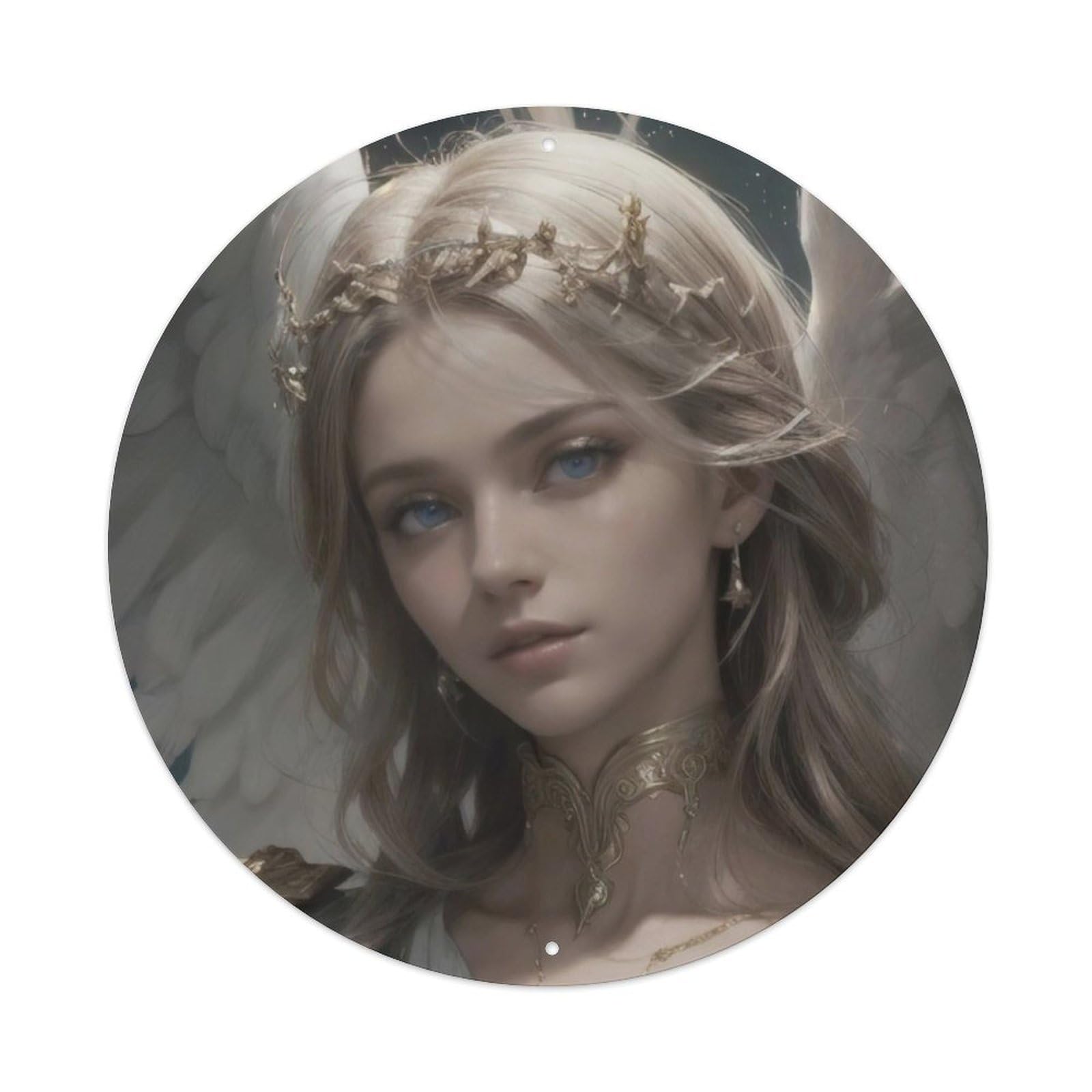 Vintage Angel Beautiful Angel Metal Tin Sign