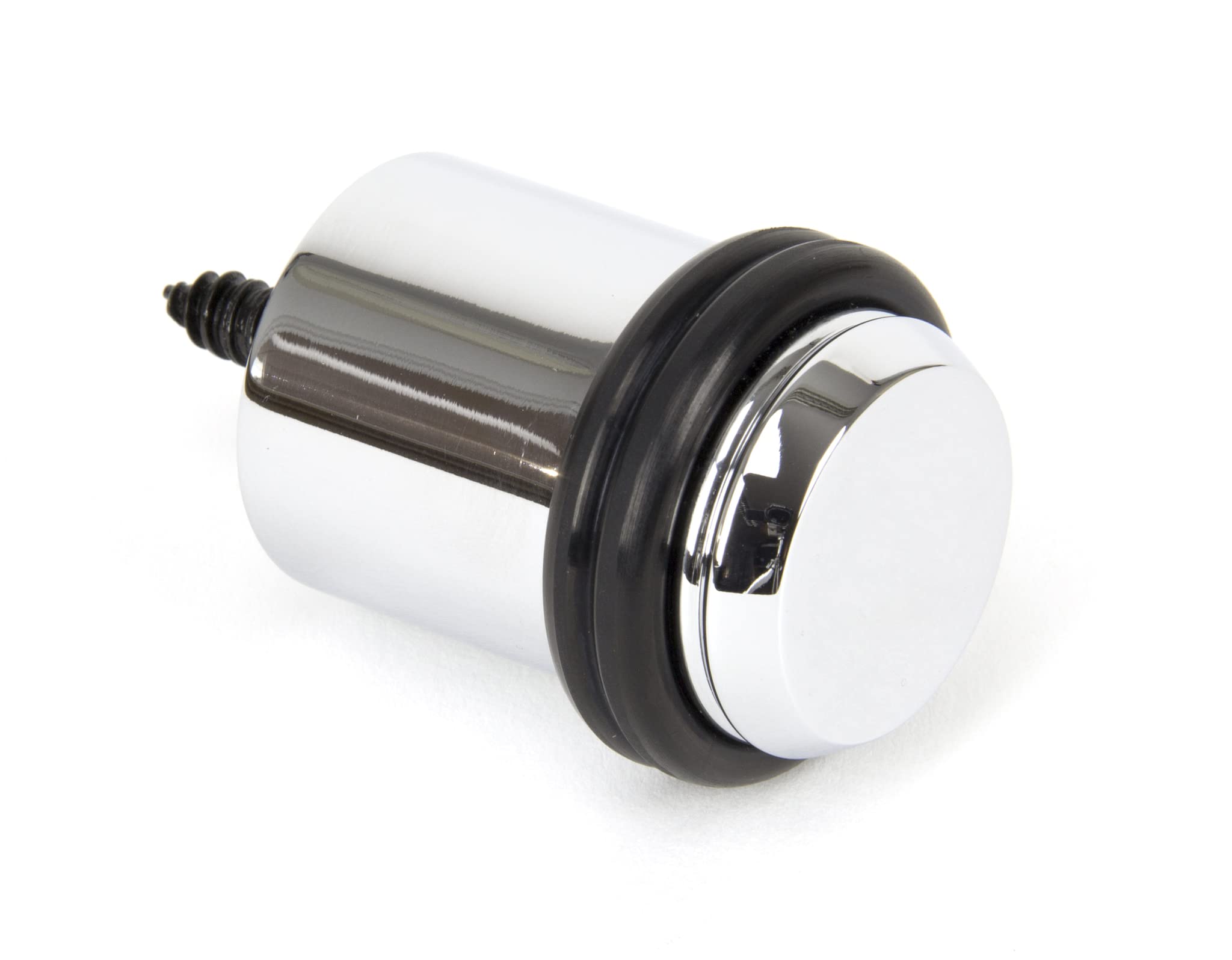 Period Floor Mounted Door Stop - Polished Chrome
