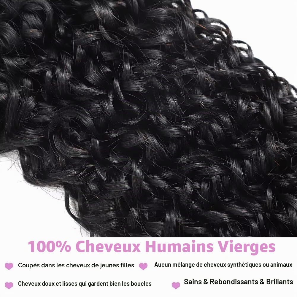 26 pouces Tissage Bresilien en lot 100% Meches Cheveux Naturel Brésilienne Burmese Curly Bundles Tissage Naturel Couleur 1 faisceaux