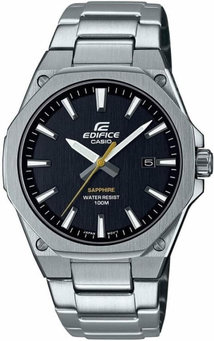 Casio Edifice EFR-S108D-1AVUDF, Silver/Black, Bracelet