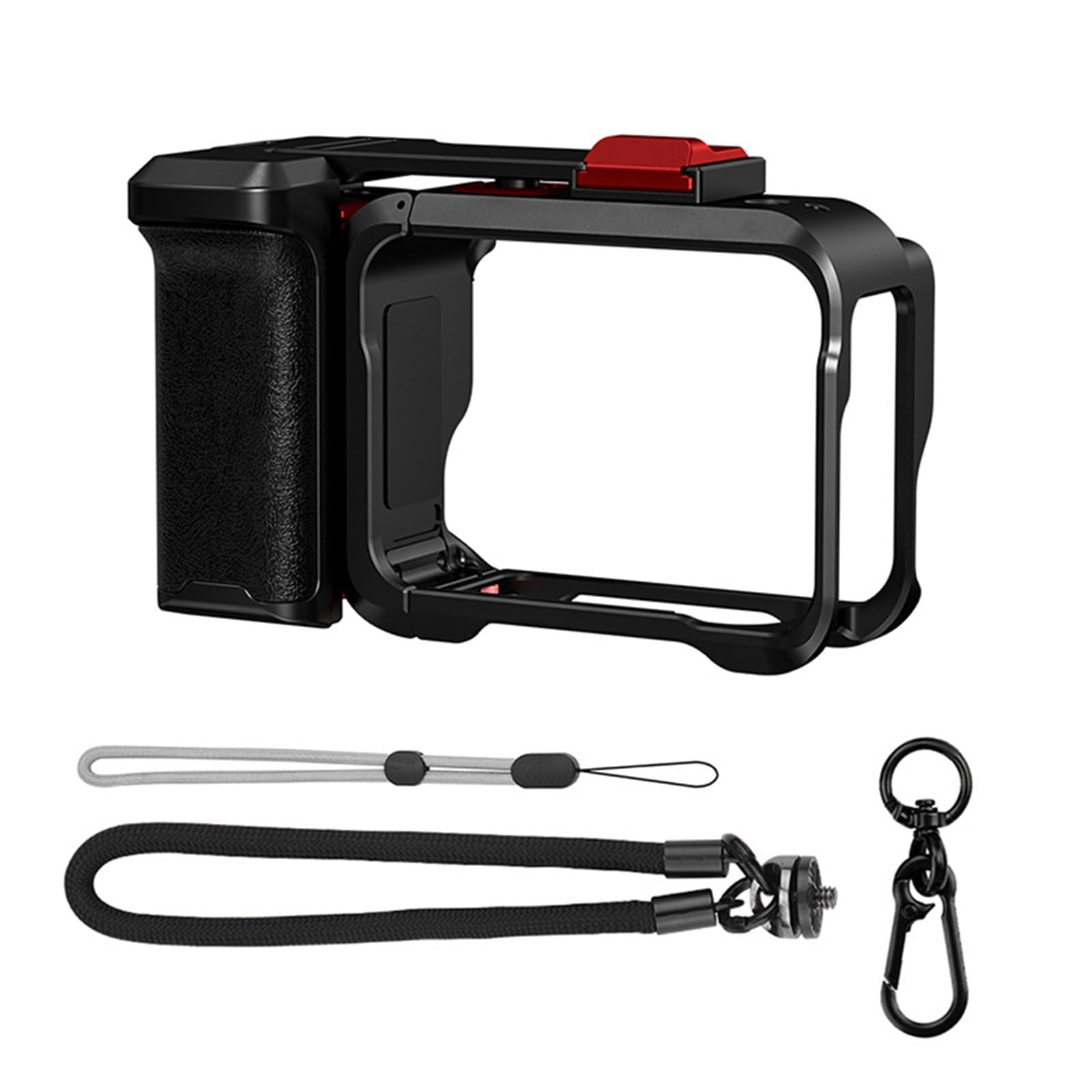 Impugnatura ergonomica antiscivolo per action camera a sgancio rapido per fotografia di strada Supporto portatile per fotocamera con accessori multipli Antishake per videografia avventura
