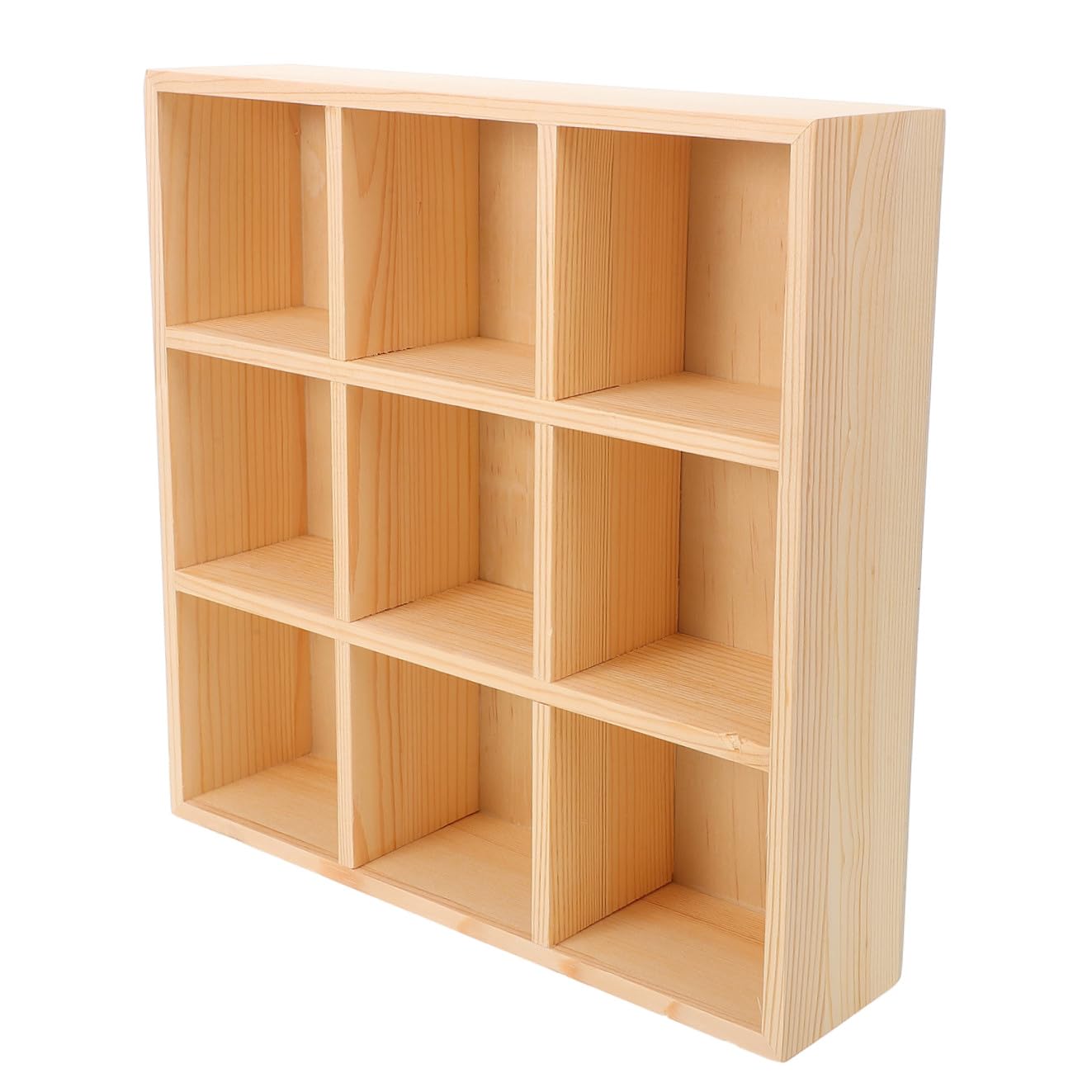 jojofuny Teebox aus Holz mit 9 Fächern Teebeutelhalter und Zuckerpäckchen Aufbewahrungsbox Multifunktionaler Küchenorganizer für Kaffee und Snacks
