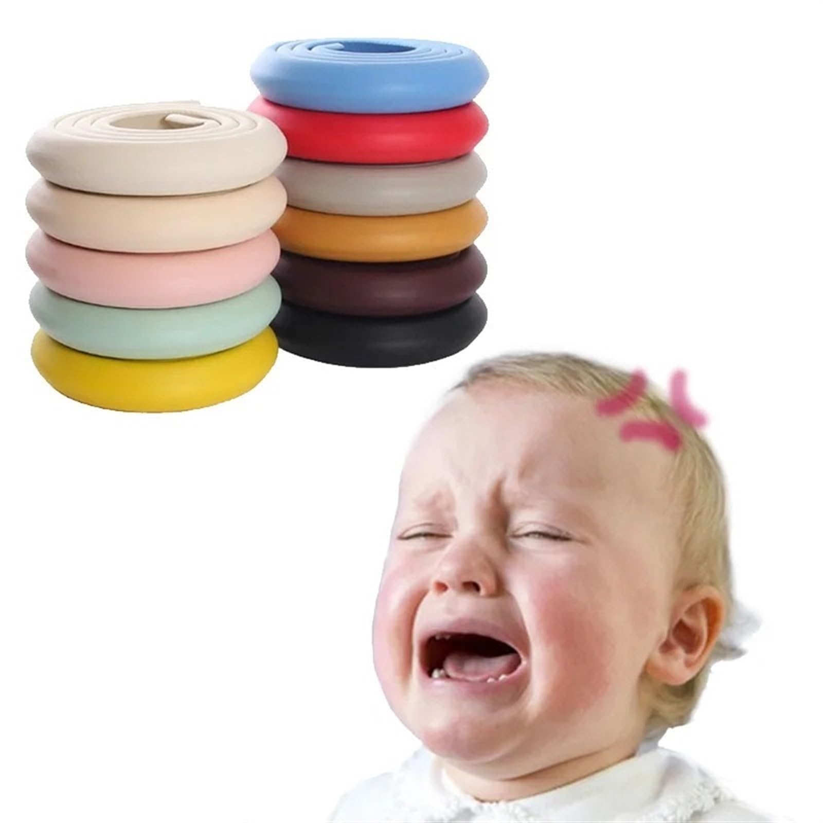 Paraspigoli per Bambini Mobili di Sicurezza a Forma di U, Protezione angolare for Il Bordo del Tavolo, Nastro Protettivo, Protezione angolare in Schiuma, 2M Paraspigoli(Green)