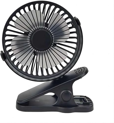 Miniatura 11 de Ventilador compacto con clip, 6 pulgadas - 5000 mAh recargable con batería para cochecito de bebé, personal al aire libre, asiento de automóvil,