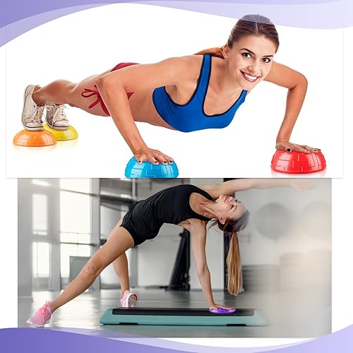 Miniatura 5 de Deekin 12 unidades de equilibrio, disco de equilibrio, equilibrio, piedras de escalón, puntos con 2 bombas, carrera de obstáculos para niños y