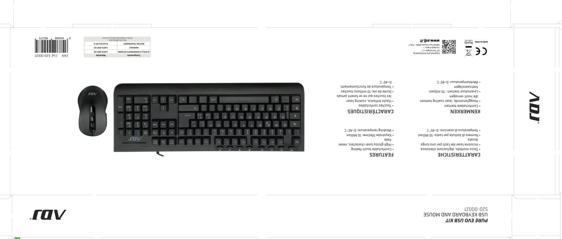 Ewent Tastiera Professionale USB Cablata, Layout Italiano QWERTY, Tastiera con filo per PC/Notebook/Laptop, Mac/Windows, nera