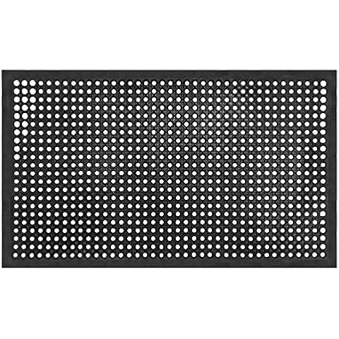 Bar Kitchen Industrial Multi-Functional Anti-Fatigue Drainage Rubber Non-Slip Hexagonal Mat 150 * 90cm Cover