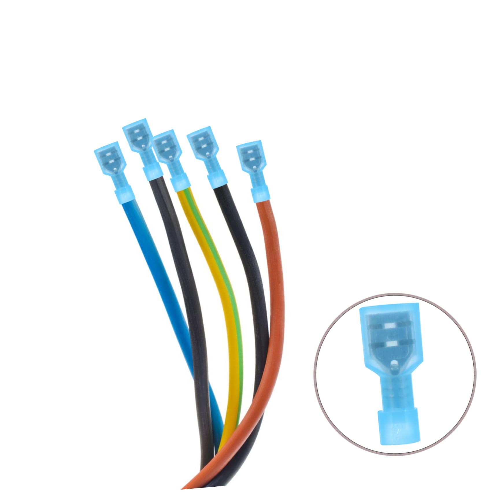 MUSISALY 150pcs Terminal Wire Connectors Electrical Spade Connectors Insulated Male Spade Connectors Wire Kit Wiring Spade Female Connectors Spade Disconnect Crimp Nylon Blue