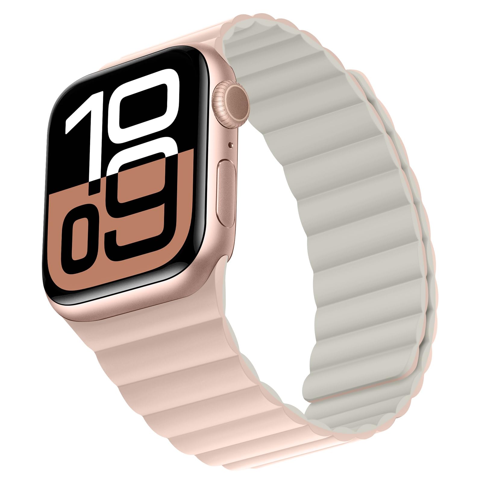 Bisikor Compatible with Apple Watch Band 49 46 45 44 42 41 40 38mm, Double Sided Wearable Silicone Magnetic Strap for iWatch Ultra SE Series 11 10 9 8