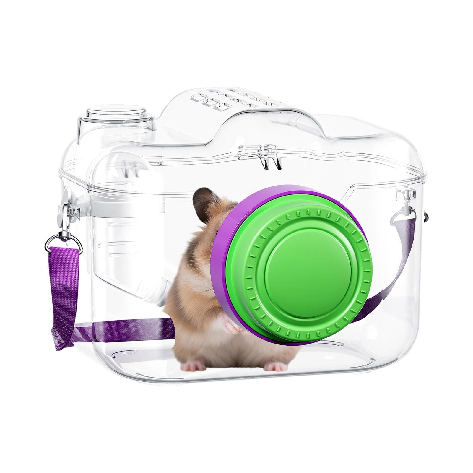 Transportador de hámsteres compacto para padres de mascotas y viajeros frecuentes