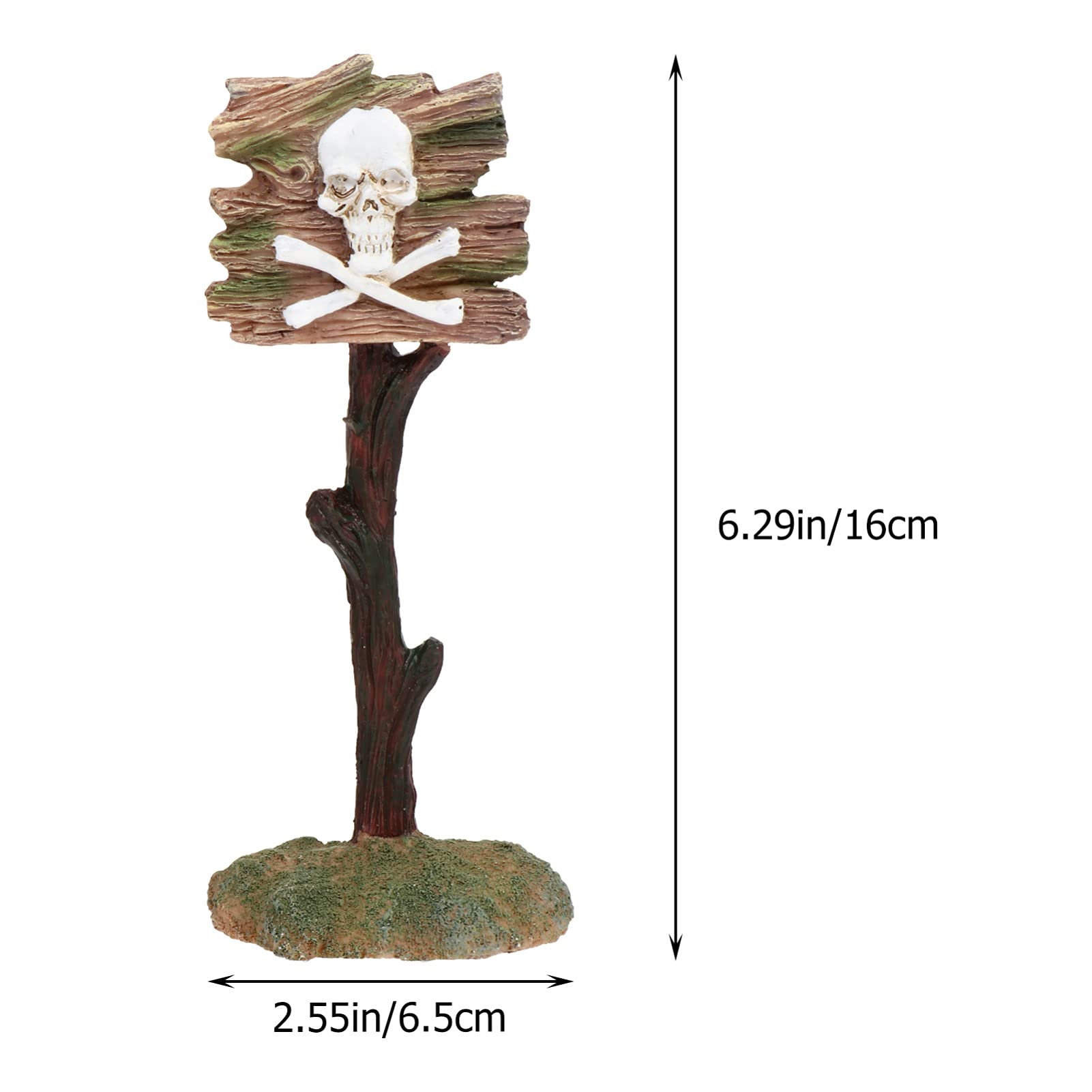ULTECHNOVO 3pièces Ornement Résine Forme De Crâne pour Aquarium Décoration Originale avec Signal Avertissement pour Créer Une Ambiance Unique Votre Réservoir Eau