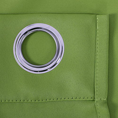 Image of Deconovo Darkening Thermal Insulated Blackout Grommet Window Curtain Panel for Living Room Green, 52x63 Inch
