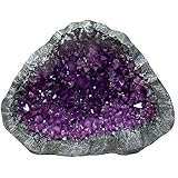 Blue Ribbon EE-1136 Skull Geode Stone Exotic Environments Aquarium Ornament, Purple, 6.5 inch (EE-1130)
