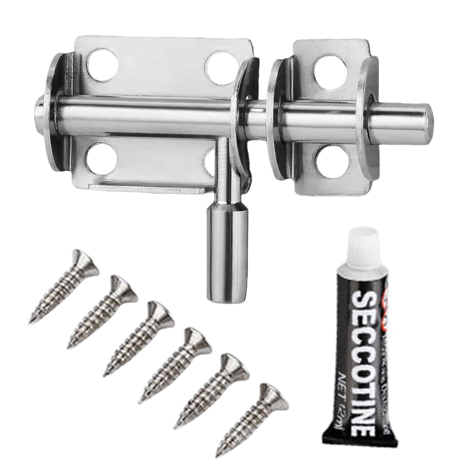 Stainless Steel Door Sliding Bolts Latches Hasp Heavy Duty Garden Shed Sliding for Fence/Wood/Barn Door Gate Toilet
