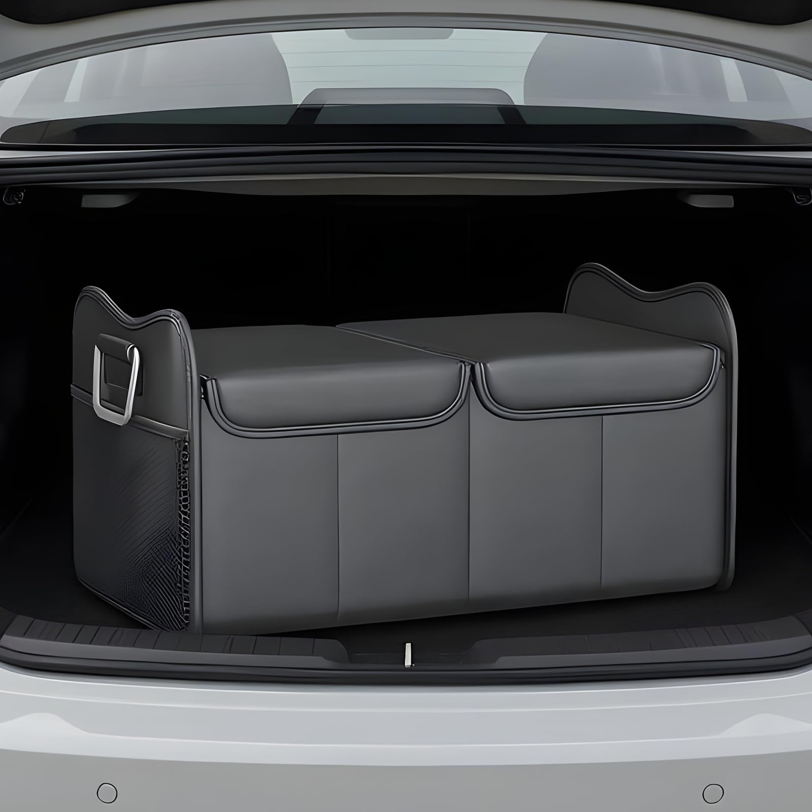 Organizer per autocarichi – Porta utensili per la gestione dello spazio | 55 cm, pieghevole, con coperchio, organizer per bagagliaio con più tasche, per SUV, soluzione di conservazione durevole per