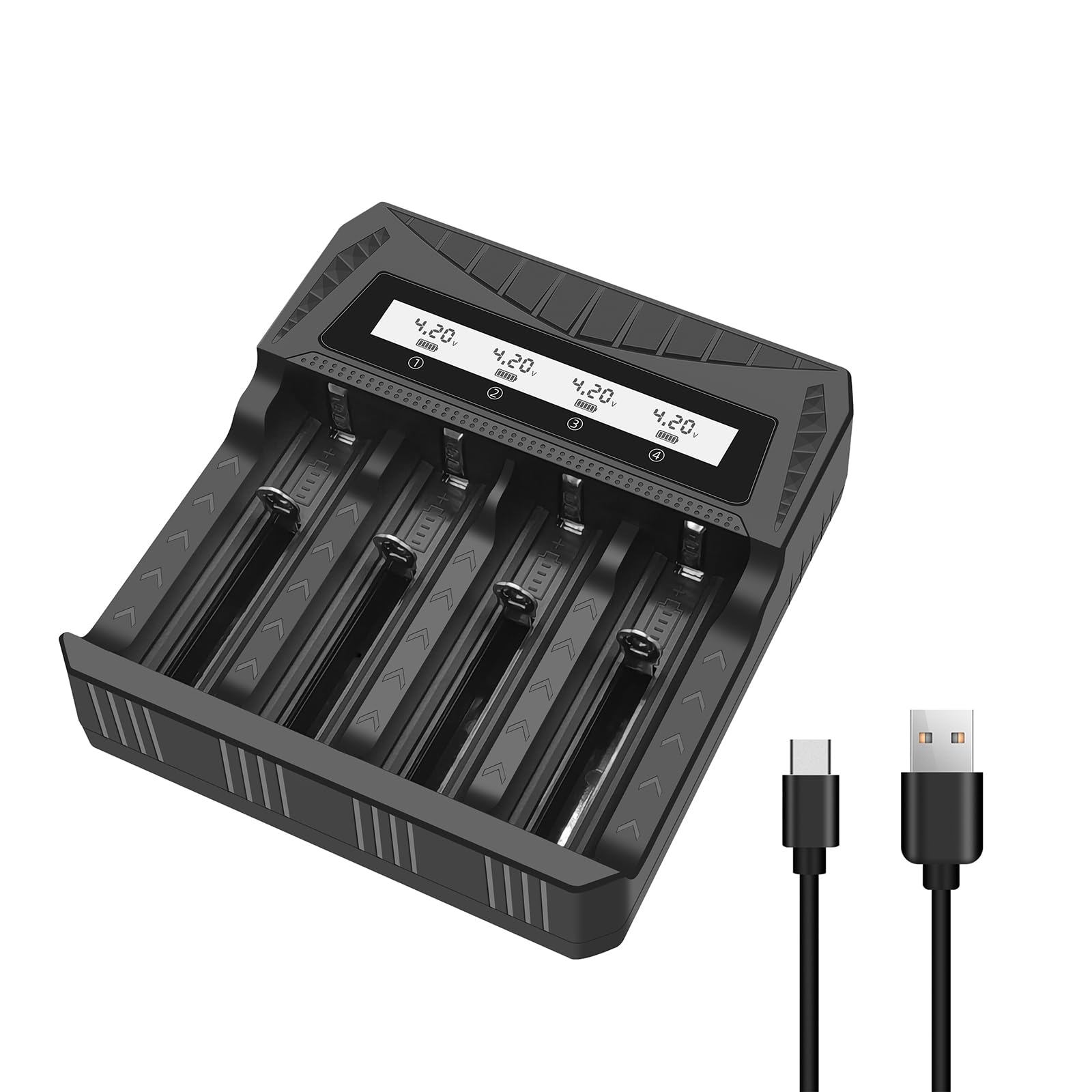 18650 Battery Charger, Smart Universal Charger with LCD Display for Rechargeable Batteries-image-37
