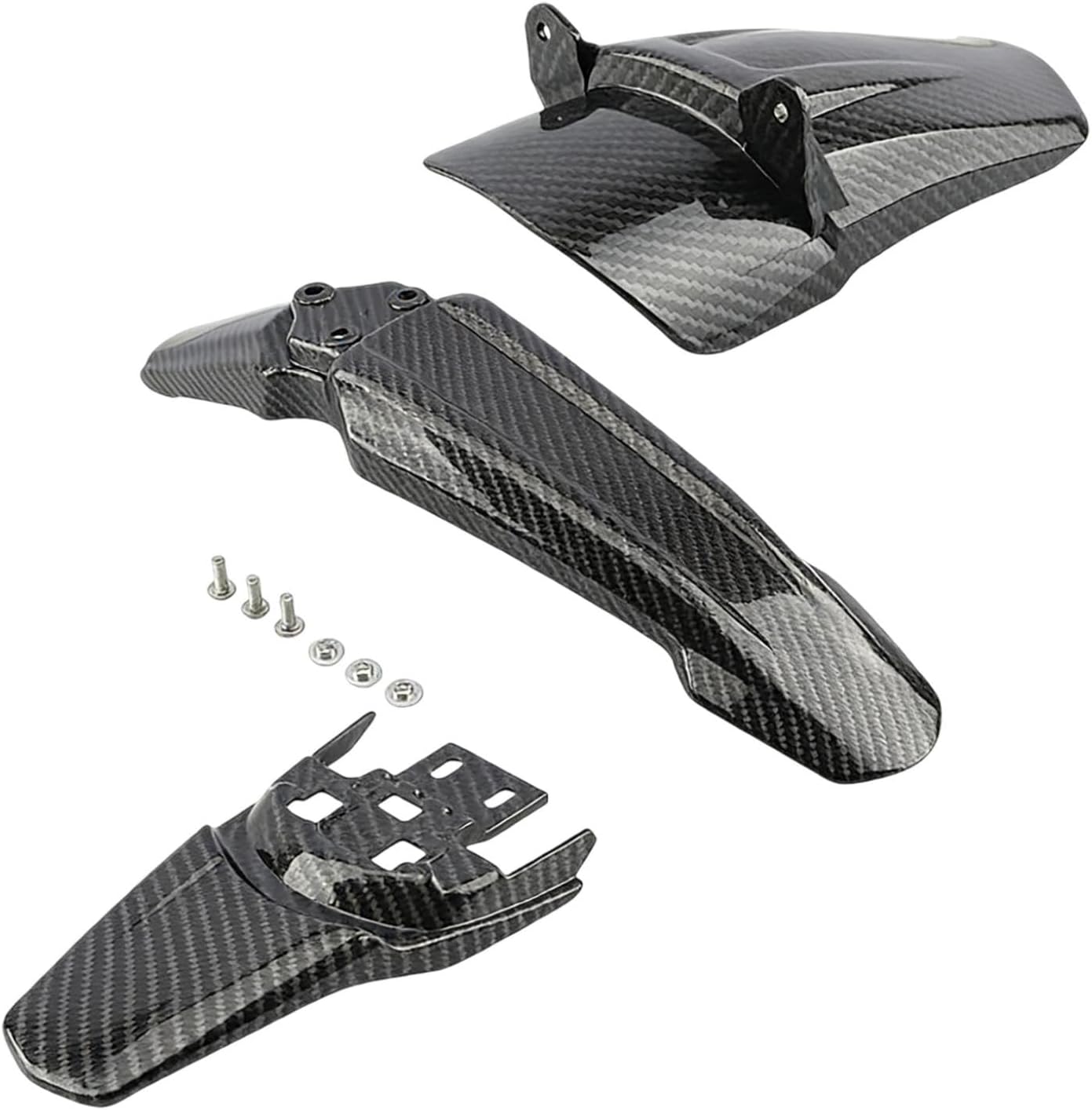 Front and Rear Fender Set for Tuttio Soleil 01 Electric Dirt Bike, Heavy Duty ABS Mud Guards Replacement, Compatible Black Off-Road Fenders for Tutti Motorcycle (Gray)