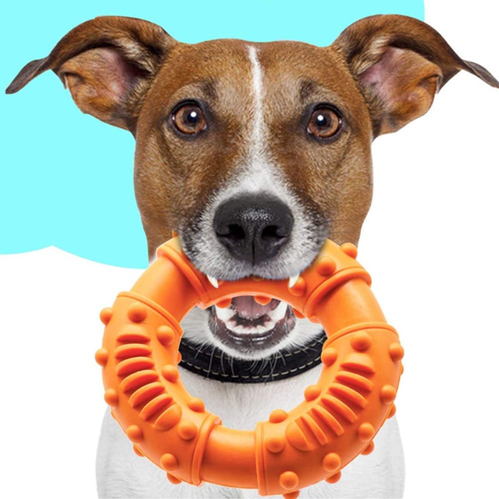 Juguete para Perros Anillo Interactivo De Goma Resistente A Mordeduras Molar Juguete para Mascotas Molar Mediano Y Grande Juguetes