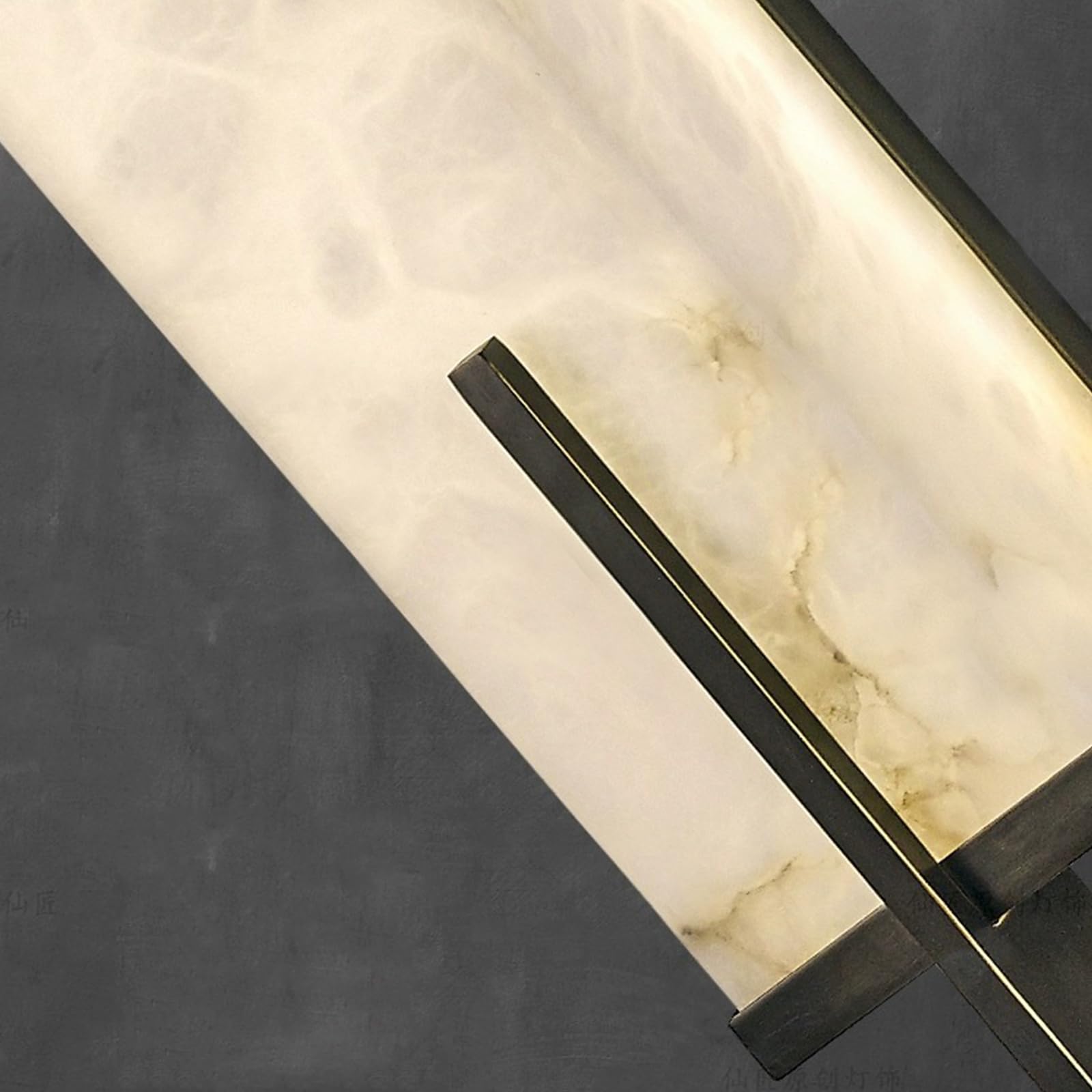 Nowoczesny marmurowy kinkiet ścienny, naturalny alabastrowy lampa LED do oświetlenia wewnętrznego i zewnętrznego w łazience, salonie lub korytarzu