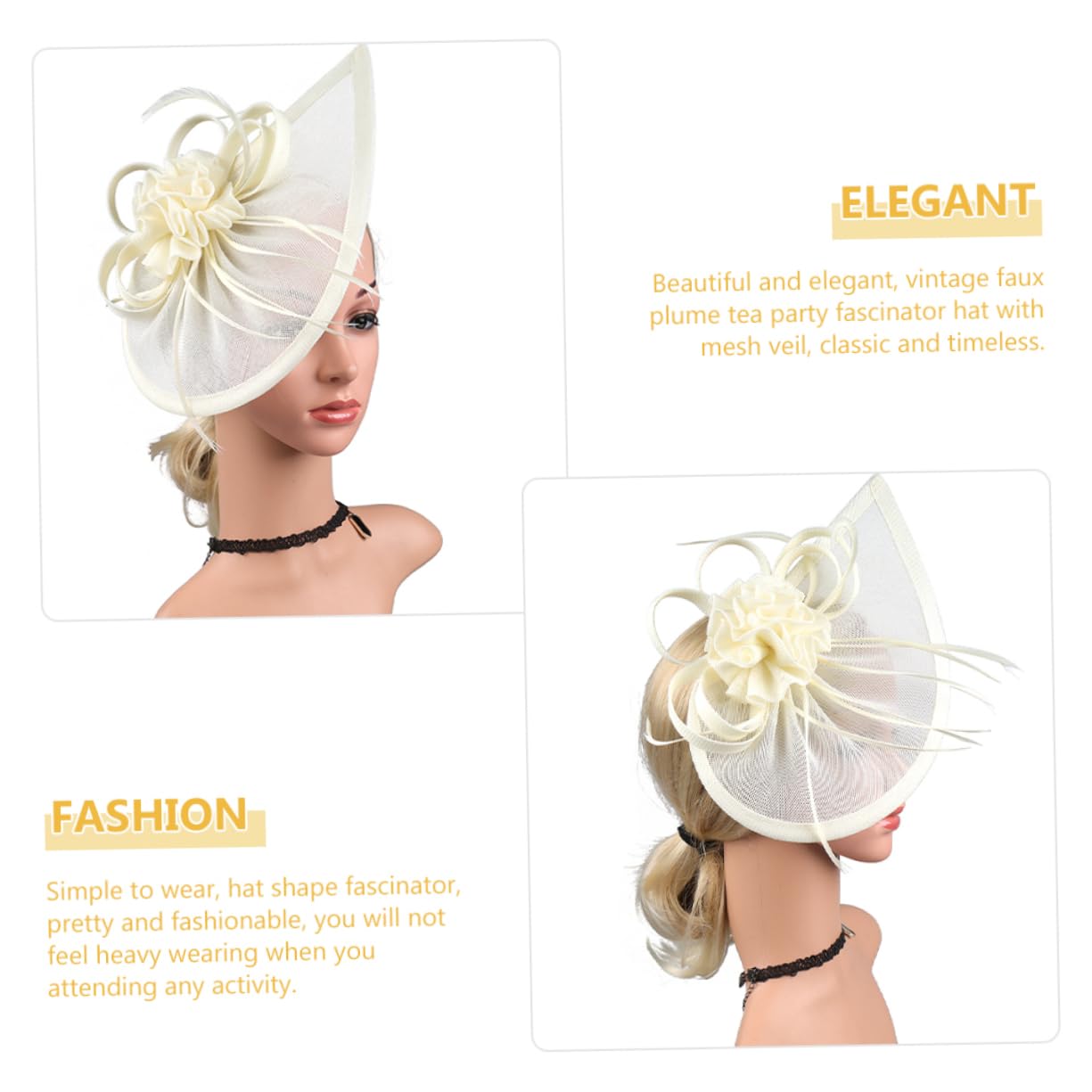 Holibanna Sombrero De Coctel Tocados Sombreros Para Mujer Gorras Para Mujer Diadema De La Década De 1920 Sombrero Diadema Diademas Con Estilo Para Las Mujeres Beige Malla