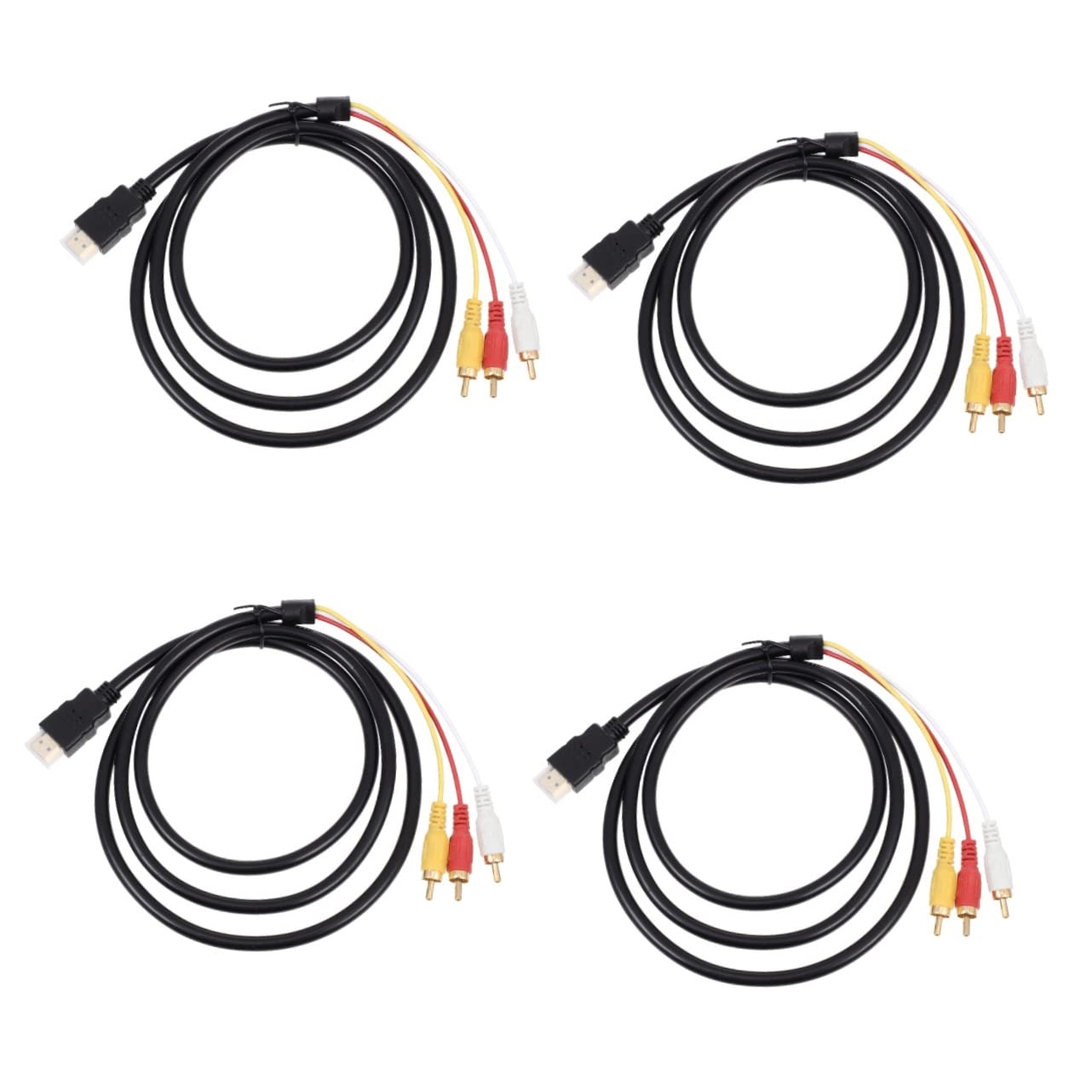 Milisten 4pcs Audio Video Cable Portable High Definition