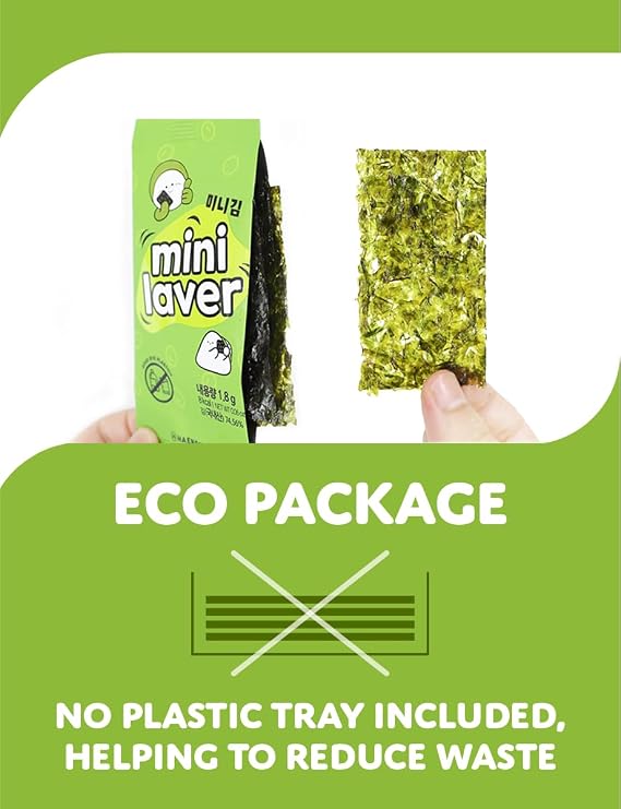 - 40 Count - Organic Roasted Korean Seaweed Sheets - Roasted Seaweed Sheet - Keto Vegan Gluten Free/Side Dish and Snack