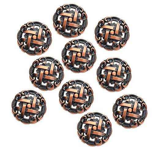 Marstree Round Shape Antique Drawer Cupboard Pulls Handles Wardrobe Drawer Cabinet Door Kitchen Knobs And Handles, Pack Of 10 (Red Bronze) #TOP7