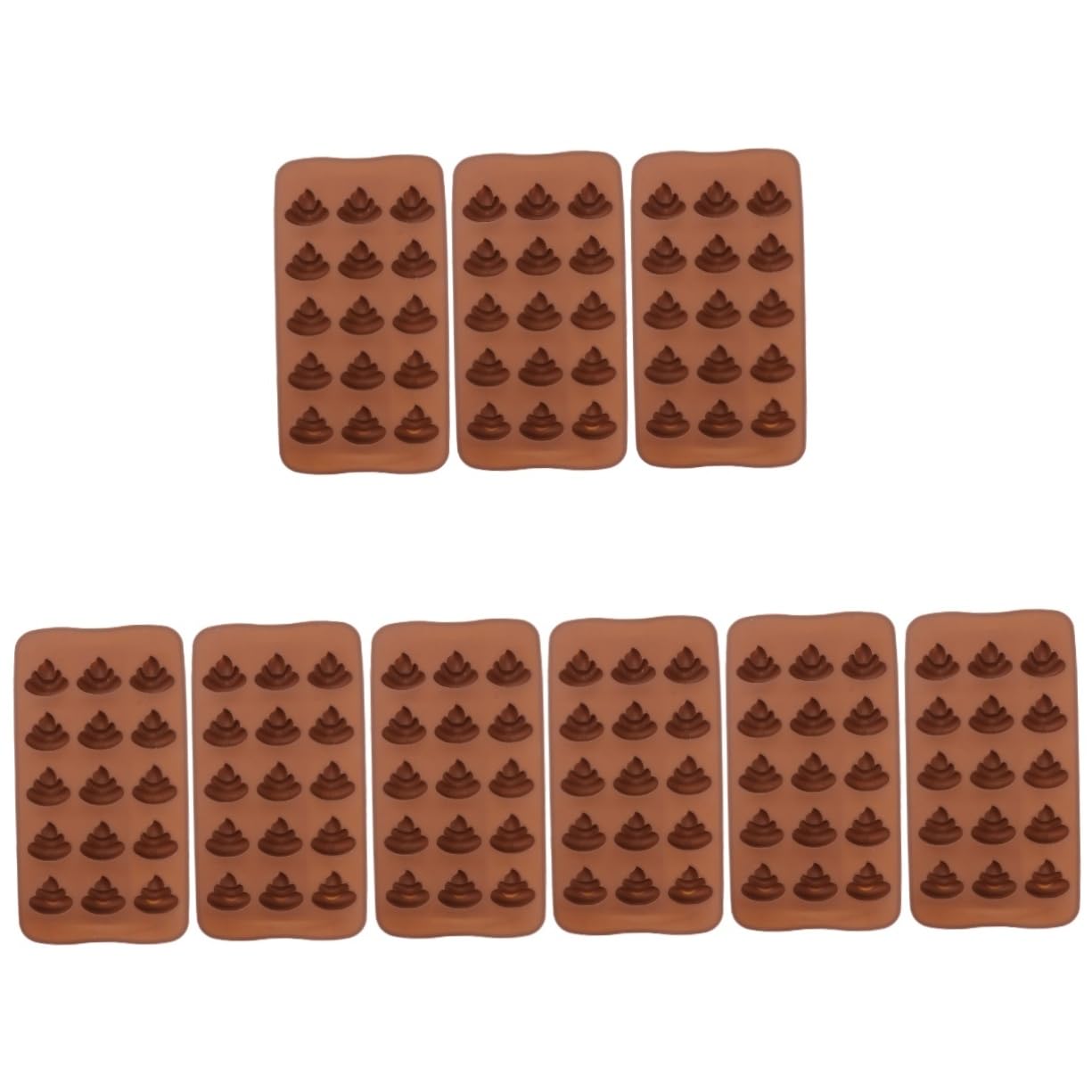 MAGICLULU 9 Piezas 15 Moldes De Chocolate Para Dulces Moldes De Gelatina Molde De Silicona Para Hornear Plantillas Para Galletas Molde De Gelatina En Forma De Caca Para Cupcakes Molde