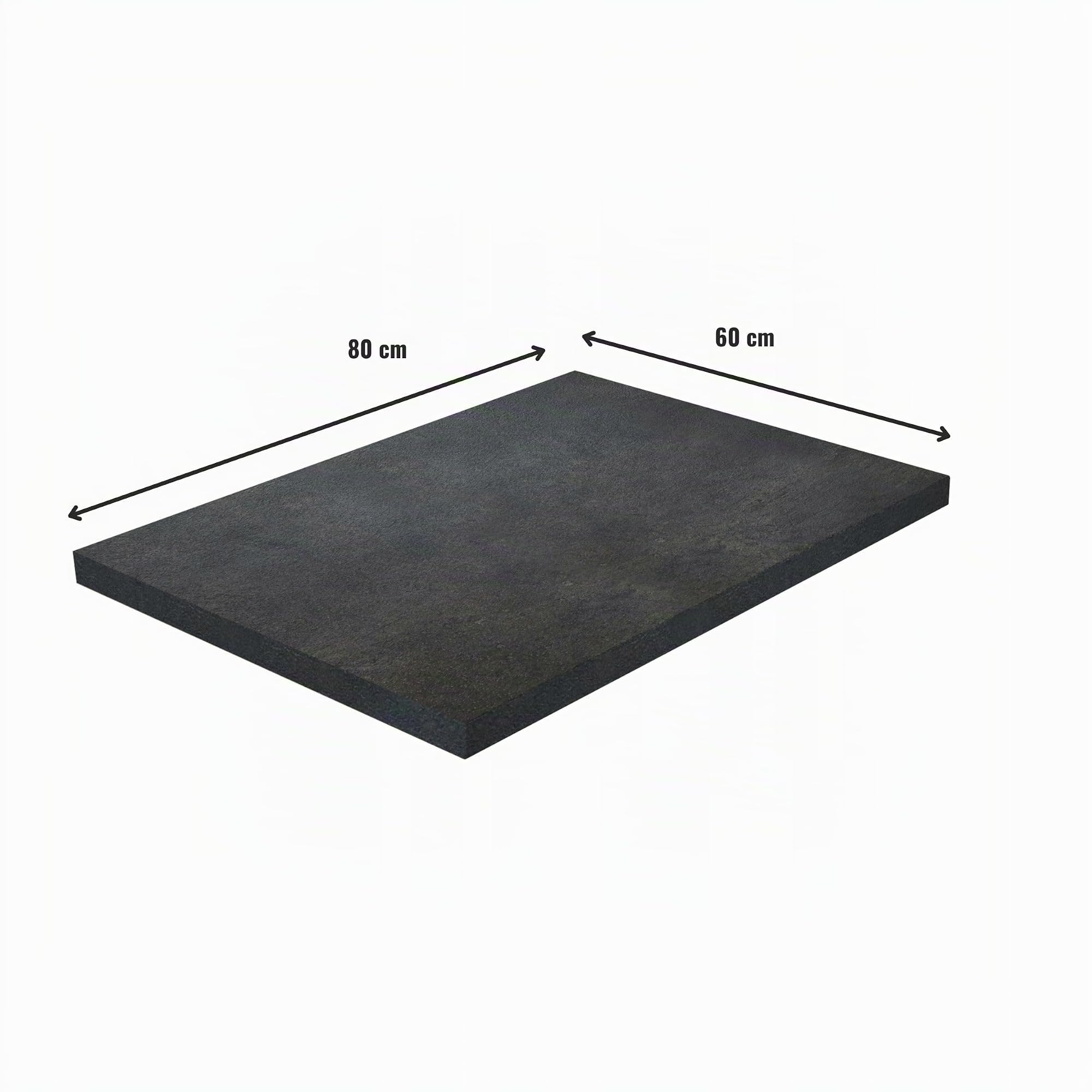 Küchenarbeitsplatte 80 cm - robust und pflegeleicht - mit abgerundeter Vorderkante - widerstandsfähiger Oberfläche und schützendem Laminat auf der Rückseite - Arbeitsplatte District Dark A785RS