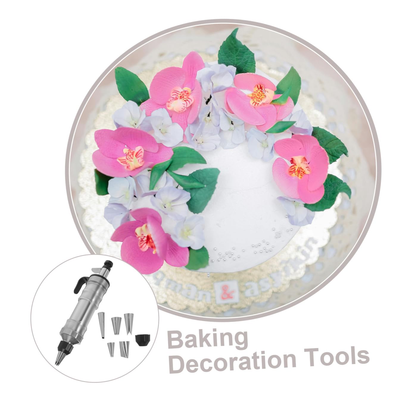 BESTYASH Poche à Douille INOX Multifonction pour Décoration de Gâteaux et Biscuits Outil de Pâtisserie et Résistant Accessoire Professionnel pour Décoration de Cupcakes